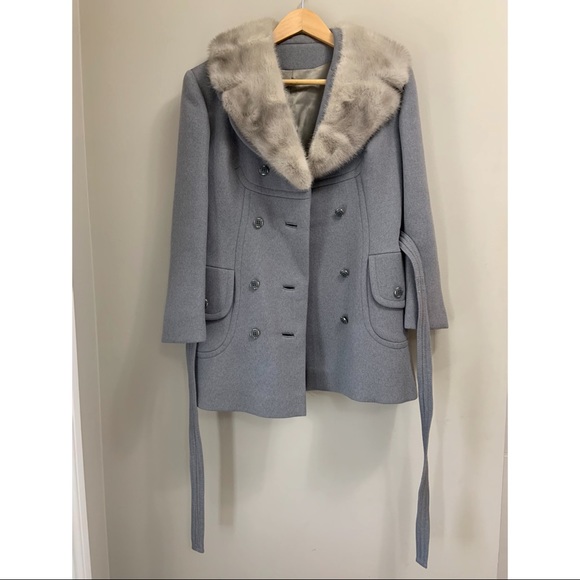 Vintage Women’s Fur Trim Wool Coat - Picture 2 of 11